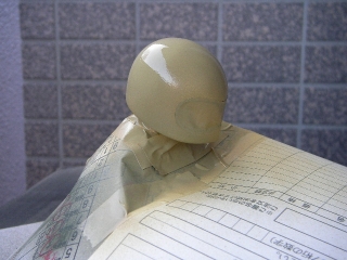 ワイルドウイリス　ドライバー人形の塗装　ヘルメット